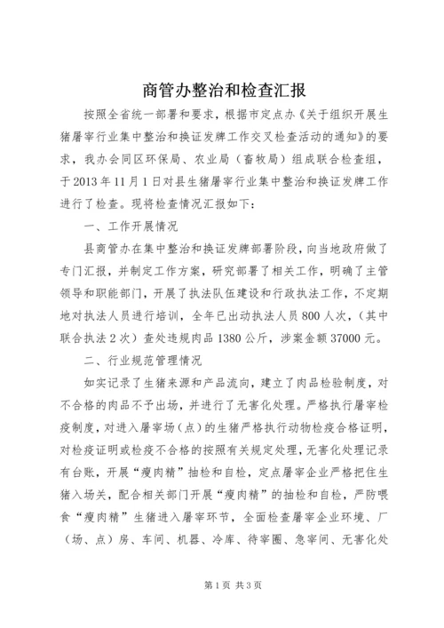 商管办整治和检查汇报.docx