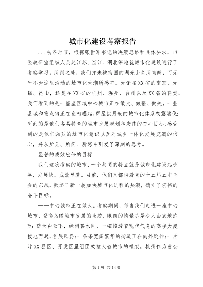 城市化建设考察报告.docx