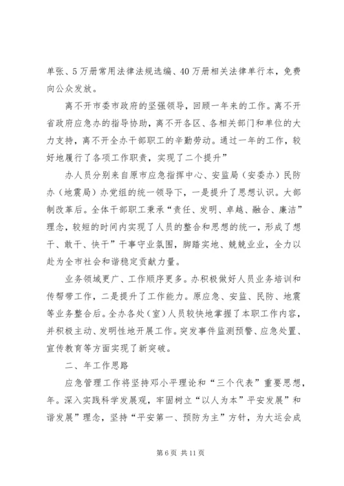 应急管理年报及新一年工作安排.docx