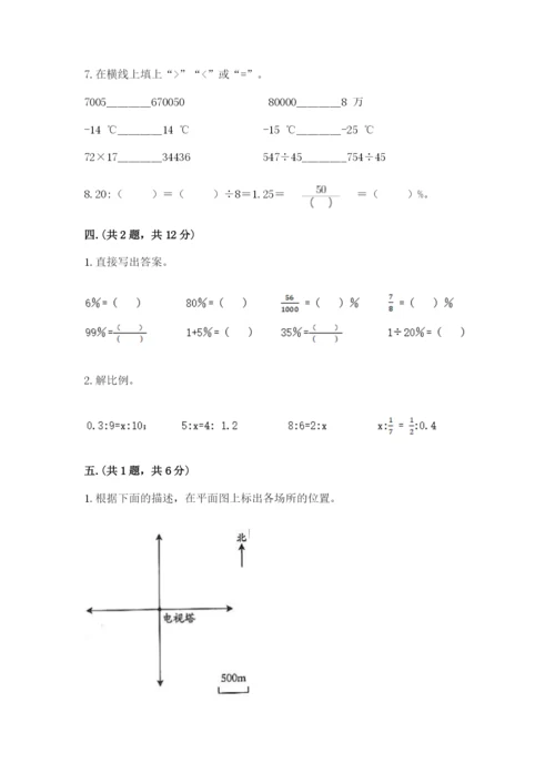 六年级毕业班数学期末考试试卷附答案（b卷）.docx