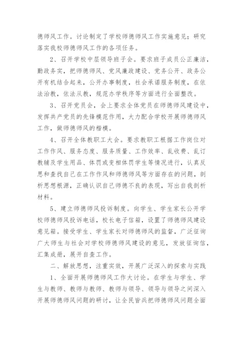 小学师德师风工作总结.docx