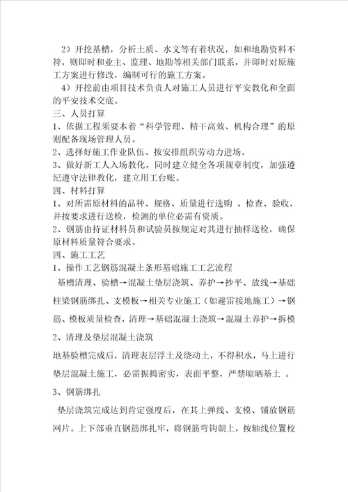 钢筋混凝土条形基础施工工艺流程