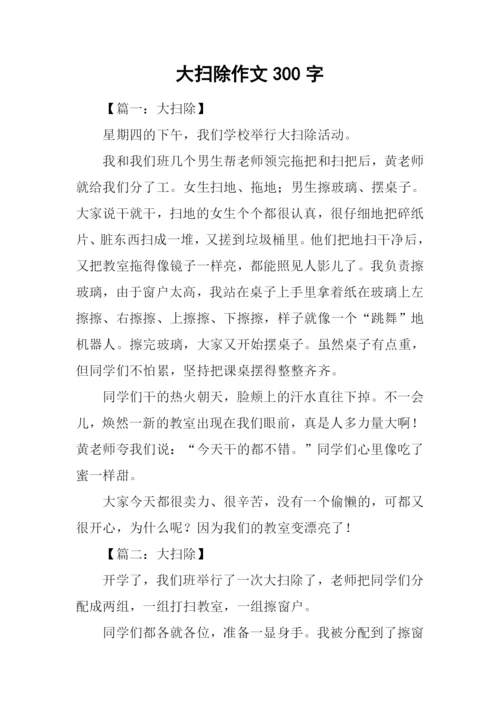 大扫除作文300字.docx