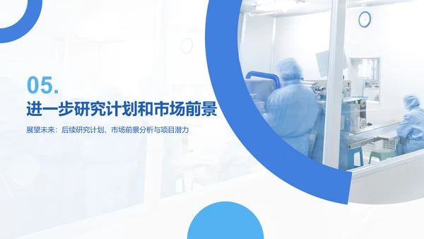 蓝色商务现代医疗研发项目答辩PPT模板