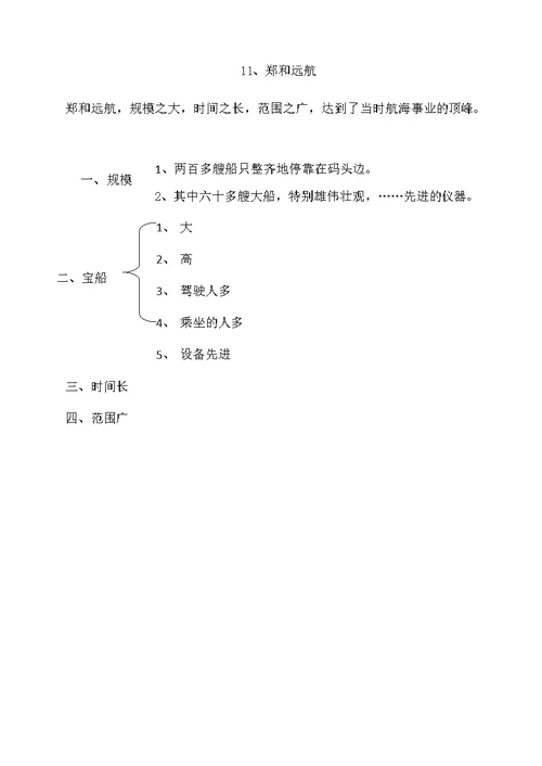 语文苏教版三年级下册11、郑和远航