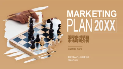 国际象棋项目市场调研分析PPT案例