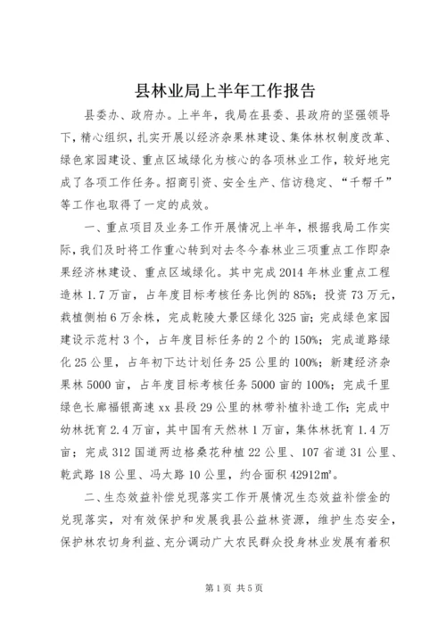 县林业局上半年工作报告 (4).docx