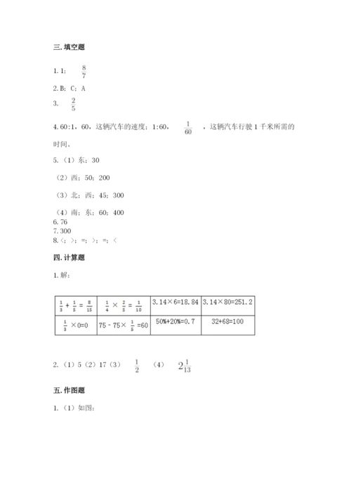 小学六年级数学上册期末卷及1套参考答案.docx