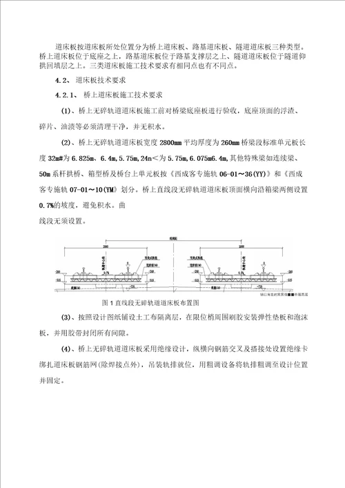 无砟轨道道床板施工作业指导书