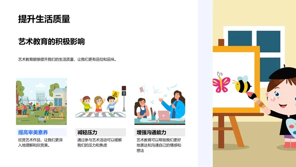 艺术融入生活教学PPT模板