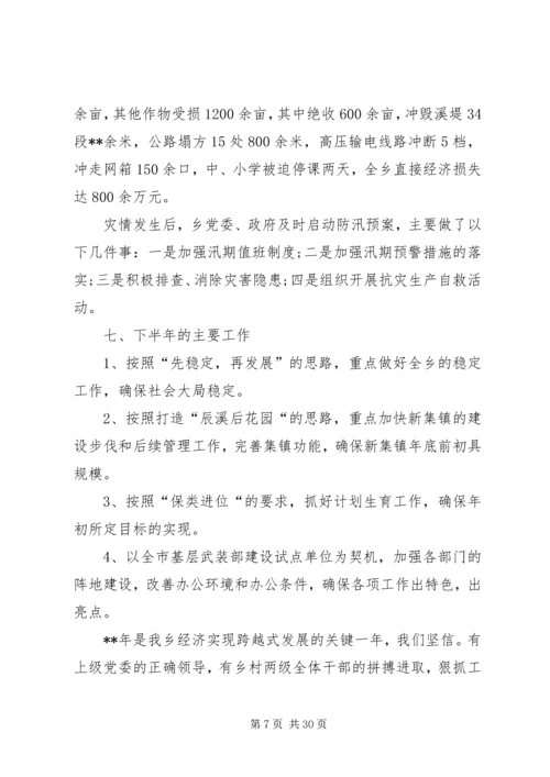 乡镇政府上半年工作总结范文四篇.docx