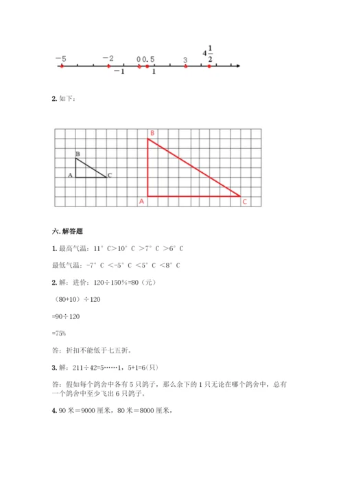 人教版六年级下册数学期末测试卷加答案(综合卷).docx