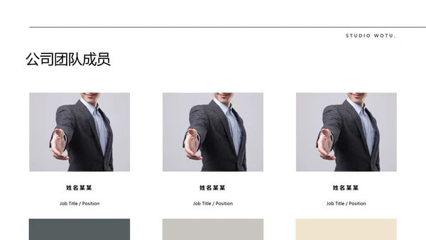 淡雅大方北欧风公司简介创意设计PPT模板