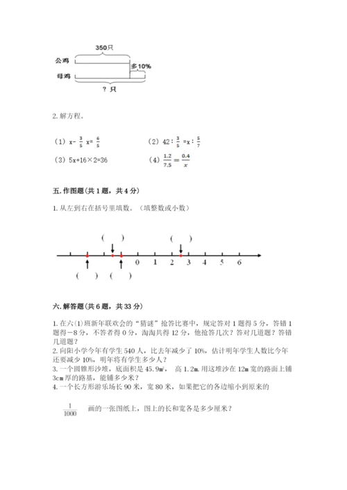 大同市新荣区六年级下册数学期末测试卷往年题考.docx