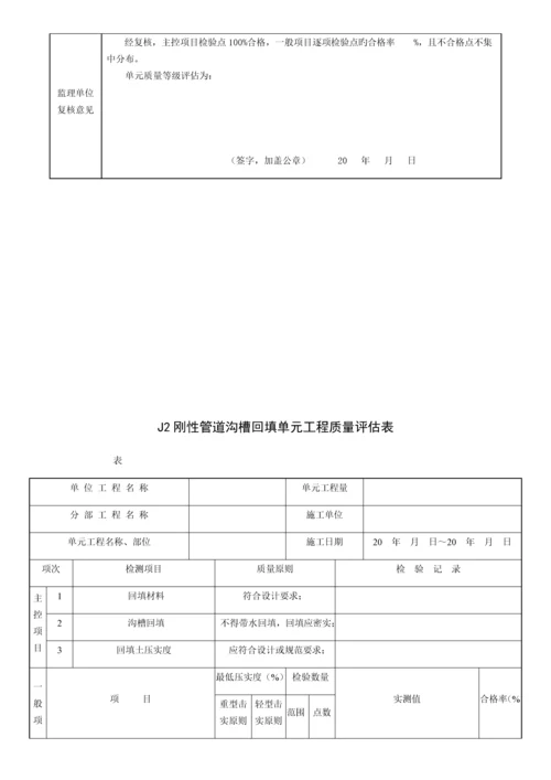 水利水电工程给水排水管道工程施工质量评定表.docx