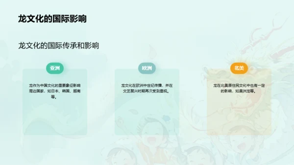 蓝色插画十二生肖龙文化解读PPT模板