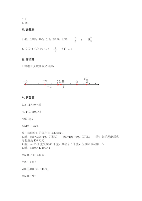 六年级下册数学期末测试卷【黄金题型】.docx