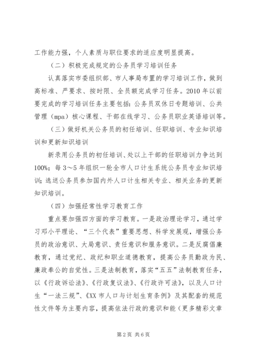 市人口计生委党委关于创建学习性机关的实施意见 (6).docx