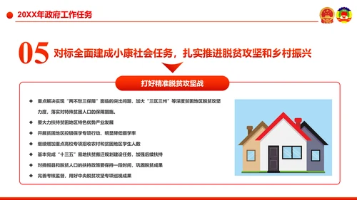 党政大气解读全国两会政府工作报告PPT模板