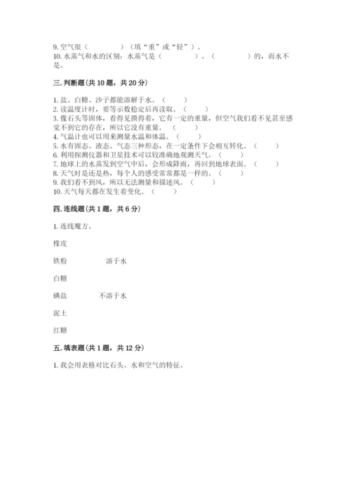 教科版三年级上册科学《期末测试卷》（实用）word版.docx