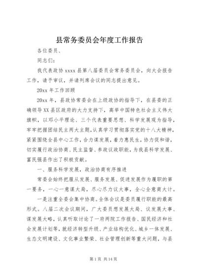 县常务委员会年度工作报告.docx