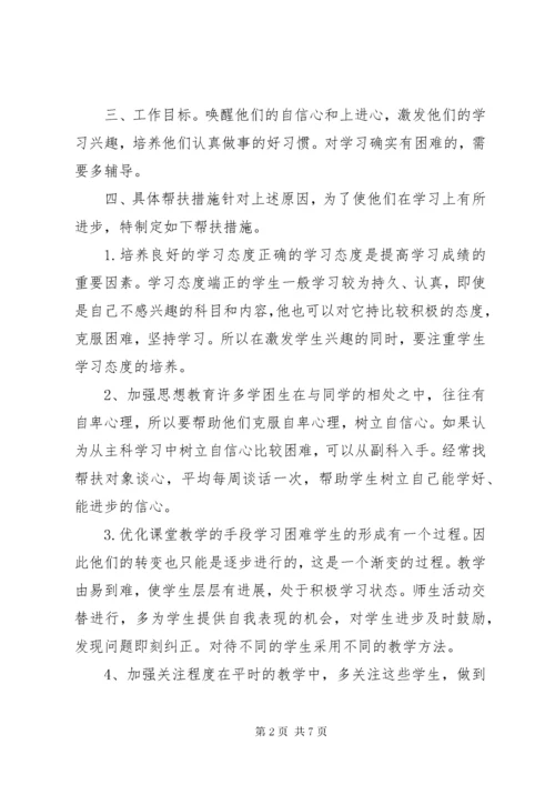 初中学困生转化工作计划.docx