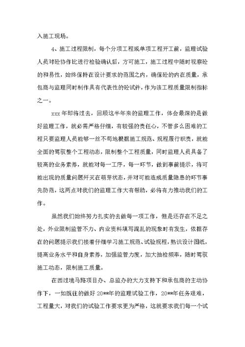 工程类个人工作总结