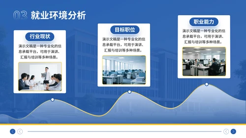 蓝色简约风大学生职业生涯规划大赛