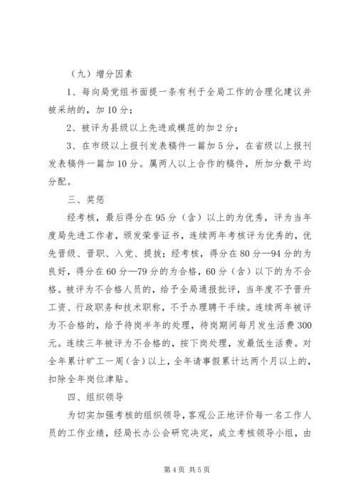 计生局岗位目标责任制考核方案 (5).docx