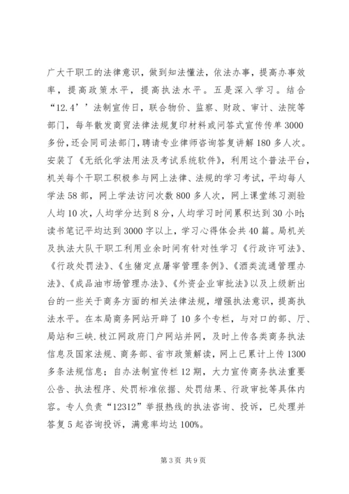 商务局XX年依法行政工作报告苏州商务局 (3).docx