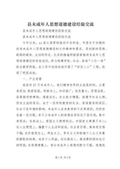 县未成年人思想道德建设经验交流 (3).docx