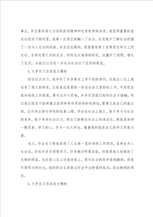 大学实习总结5篇