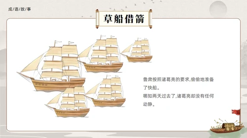 三国演义之草船借箭的故事通用PPT模板