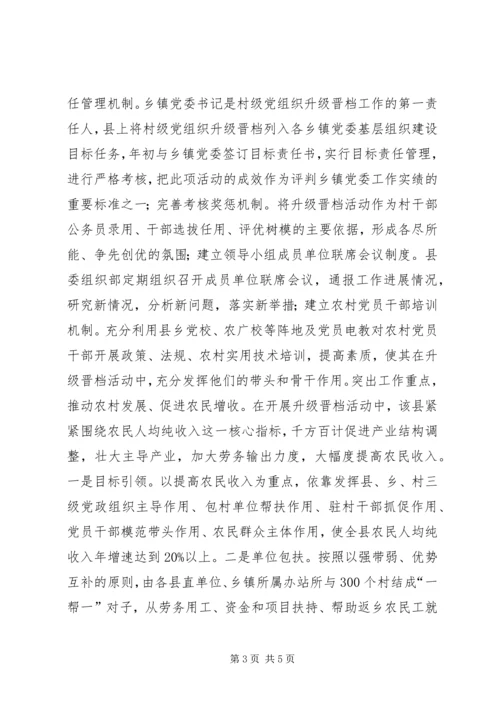 村级党组织升级晋档经验交流材料 (3).docx