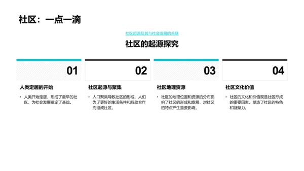 社区历史解读PPT模板