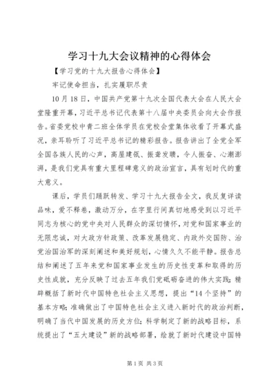 学习十九大会议精神的心得体会 (2).docx