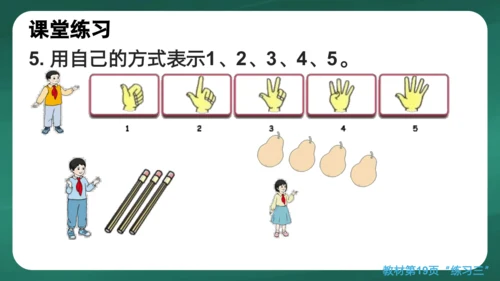 人教版一年级上册3.1  1~5的认识课件(共28张PPT)