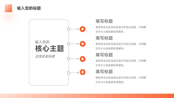 橙色简洁实用保险行业汇报PPT模板