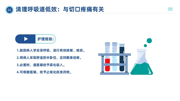 蓝色插画风脾破裂的护理查房培训