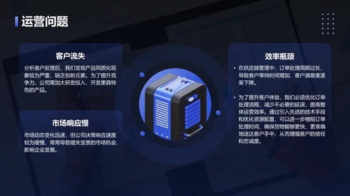蓝色3D风季度财务与运营总结PPTPPT模板