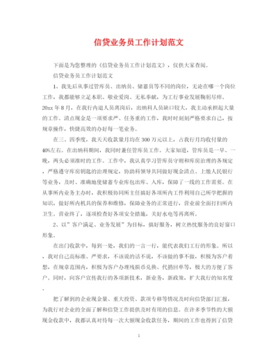 精编之信贷业务员工作计划范文2.docx
