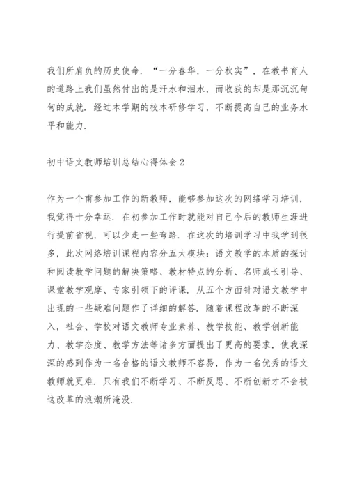 初中语文教师培训总结心得体会十篇.docx