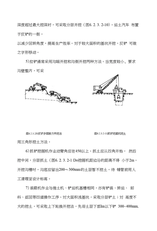 基槽坑机械挖土施工技术标准