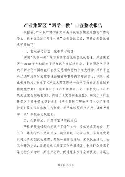 产业集聚区“两学一做”自查整改报告.docx