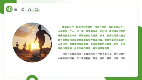 绿色简约风欢迎走进足球世界PPT模板