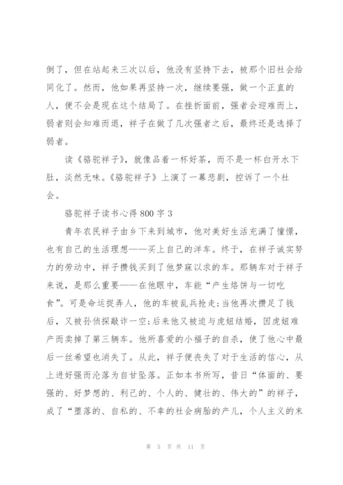 骆驼祥子小说读书心得800字5篇.docx