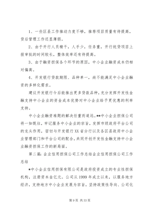 企业信用担保公司工作总结.docx