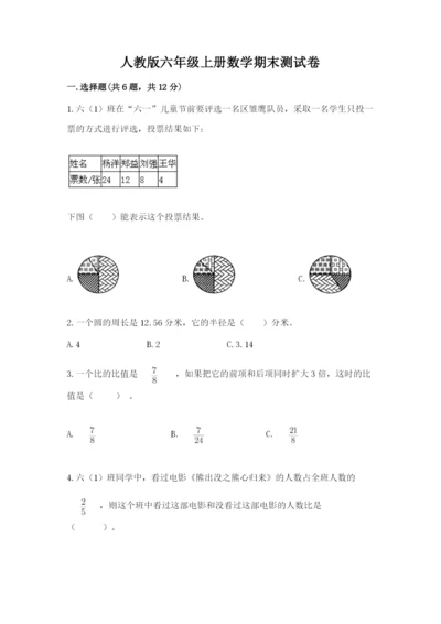 人教版六年级上册数学期末测试卷精品【满分必刷】.docx