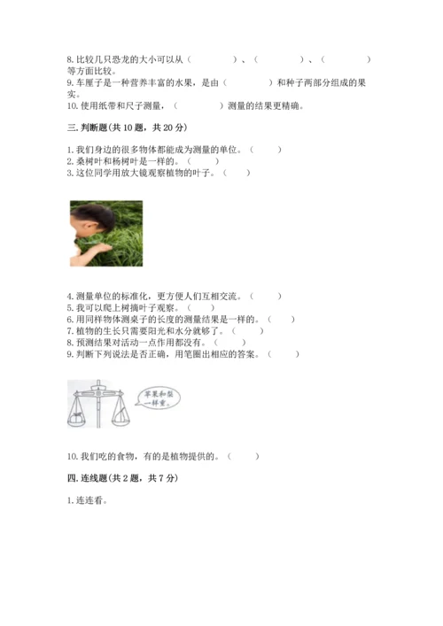 教科版一年级上册科学期末测试卷1套.docx