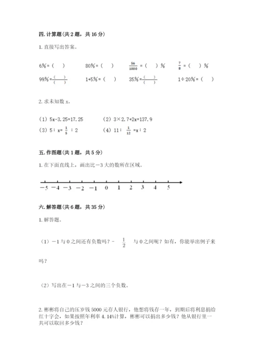 小学六年级下册数学期末卷精品（典优）.docx